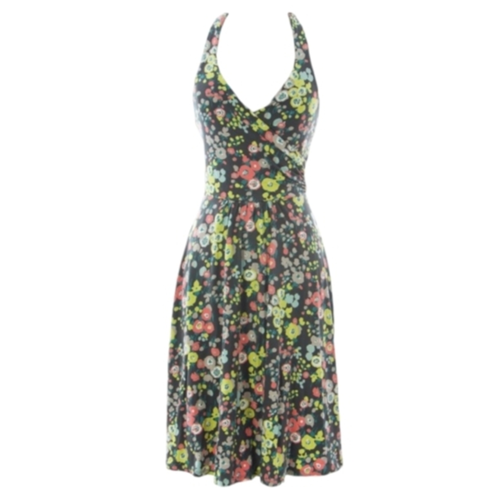 Boden St. Lucia Multicolored Floral Halter Dress Women's‎ Sz 6